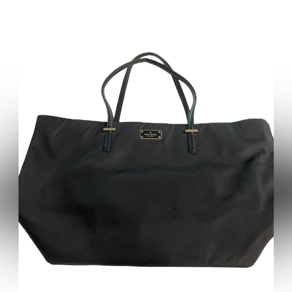 Kate Spade ♠️ Large Black Nylon Tote - Picture 2 of 12